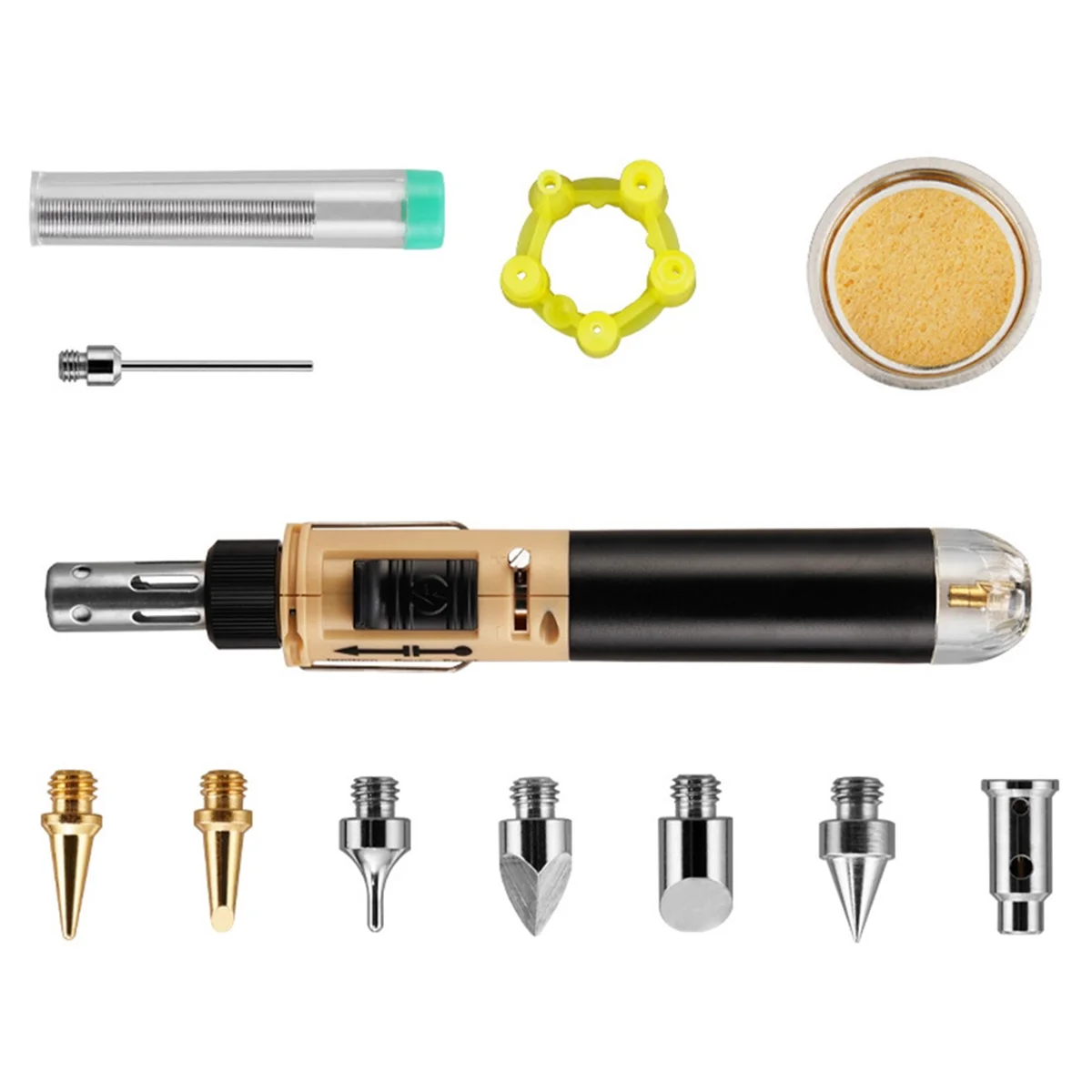 

A76I Cordless Gas Soldering Iron Heat Gun Blower Torch Self-Ignite Instant Start Adjustable Flame Control Welding Tool,B