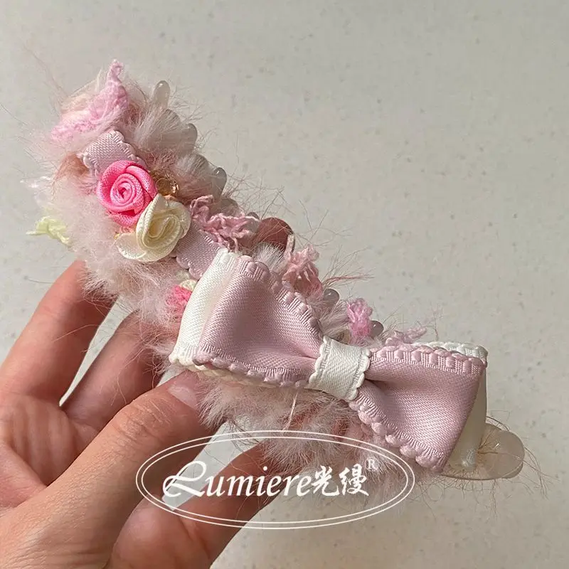 

Hair clips for hair Crab hair pins Hair accessories trendy claw clips hair bow cute core y2k accessories summer woman metal pink