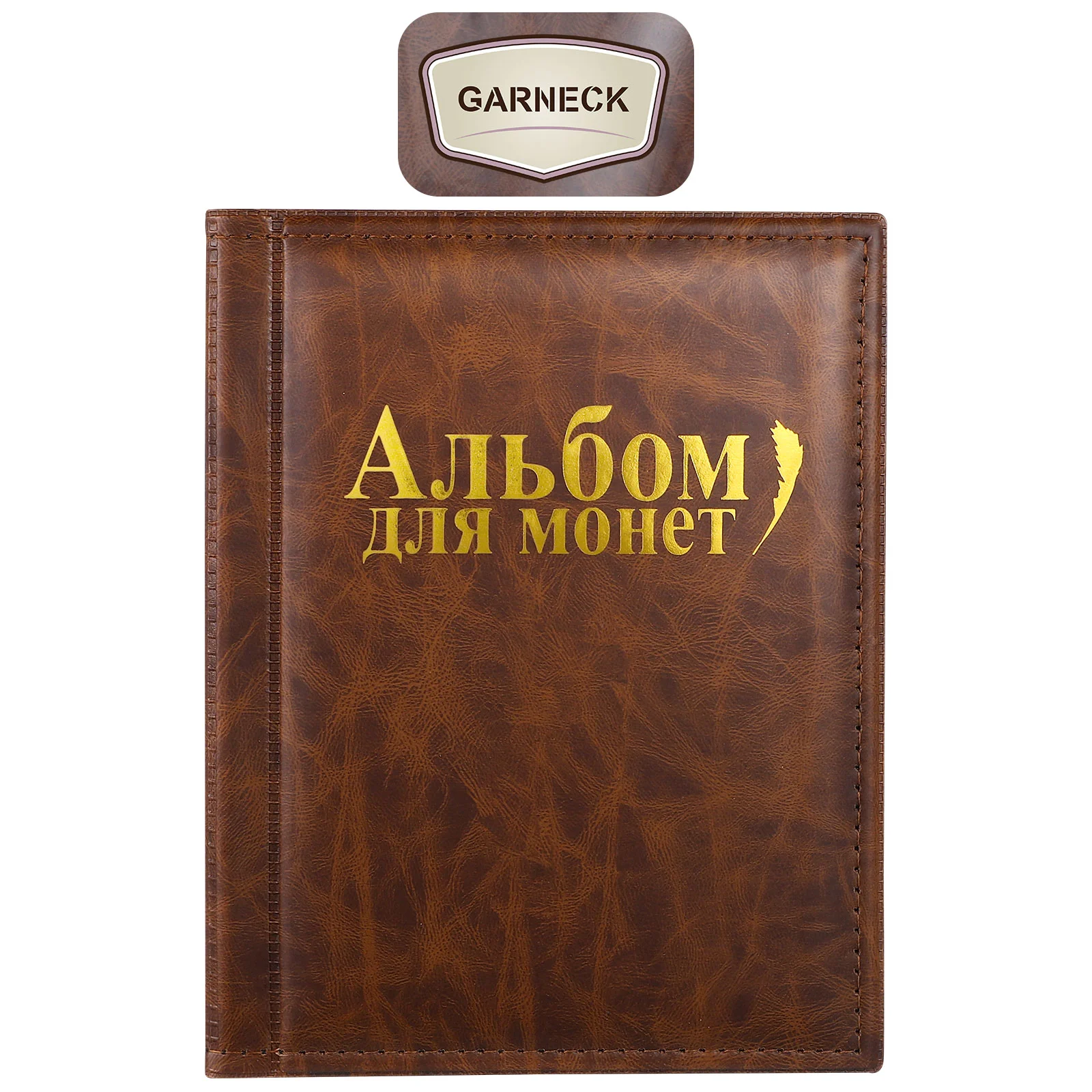 

Photobook Album Coin Collection Holder Case Commemorative Favorites Collectors Supplies Brown for All Coins