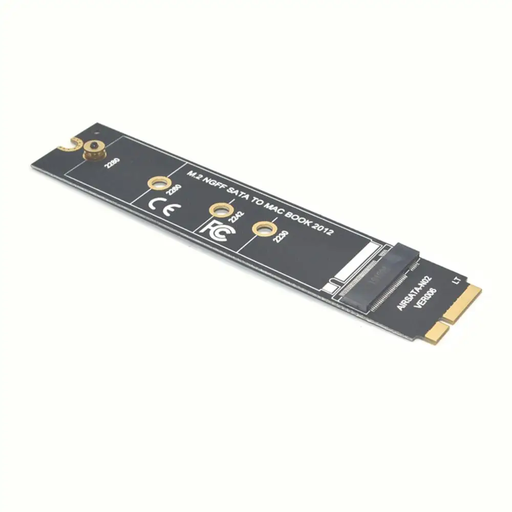 Adapter Card to 64G 128G 256G 512G M.2 SATA NGFF SSD for 2012 MacBook Air A1465 A1466 for Apple SSD Adapter Connector Riser Card