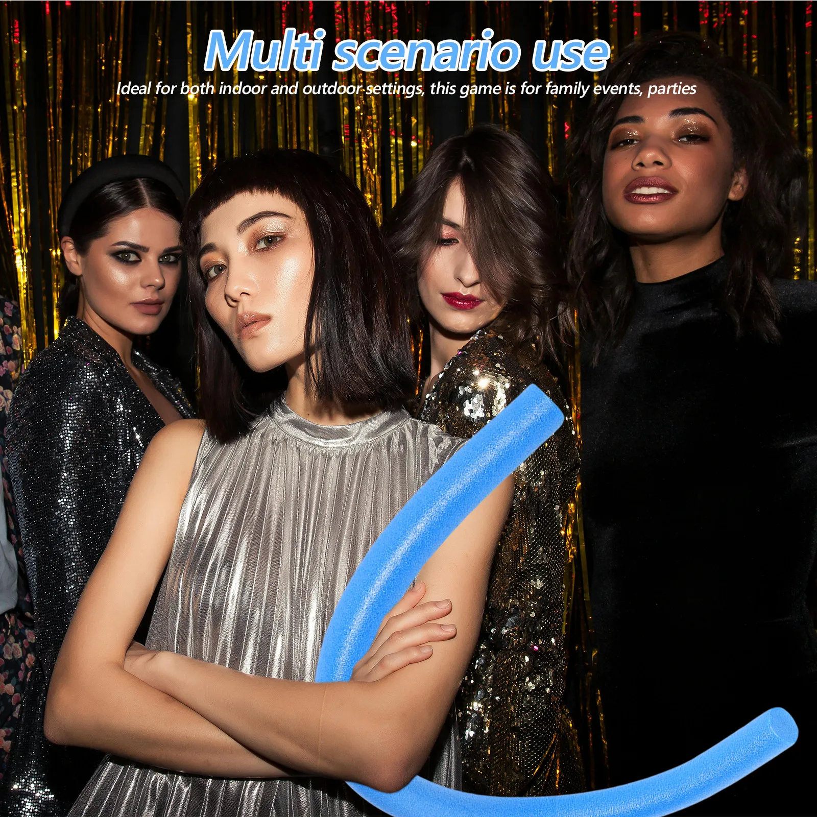 

2 шт. больших пенных палочек-нудлов для игр с завязанными глазами, мягкие плавающие палочки для бассейна, безопасные и веселые для вечеринок у бассейна