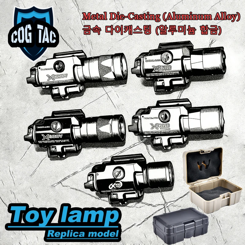 

X400 X300 X400V Surefir Flashlight PEQ MAWL NGAL OGL DBAL Accessories with Battery Box Metal Die-Casting Replica Models Toy Lamp