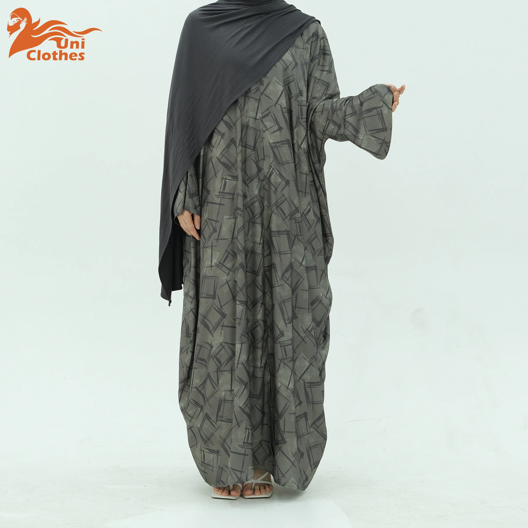 

UNI Рамадан, открытое кимоно, Абая, Дубай, 2022, мусульманское платье-кафтан с принтом, абайи для женщин, исламская одежда, халат Femme Musulmane