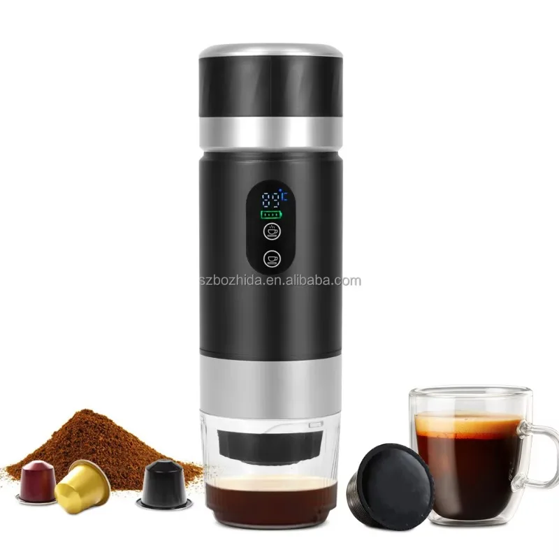 2026Detachable Battery 3 in 1 USB Powered Mini Portable Outdoor Espresso Machine Type C Travel  Coffee Maker with Display