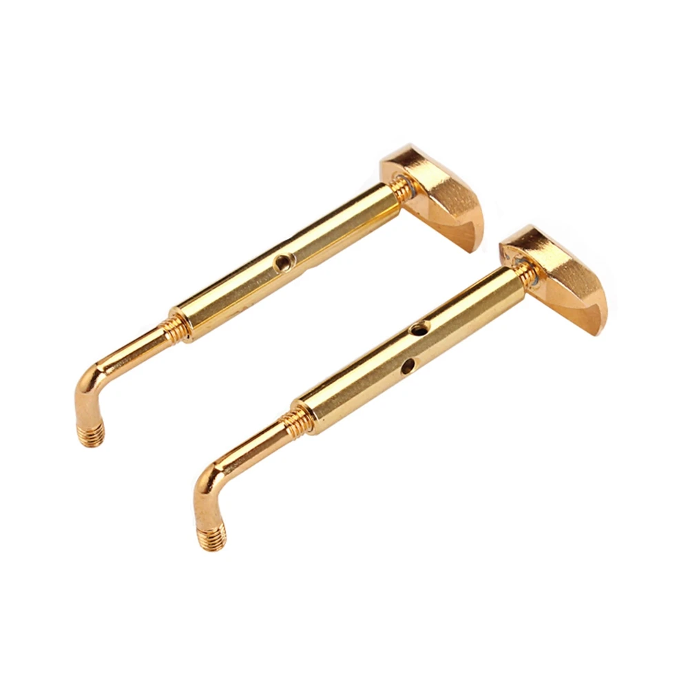 

2PCS Viola Chin Rest Screws Clamp Fiddle Parts 2Pcs DIY Brass Portable Violin Pats Fittings Chinrest Screw Instrument Accessorie