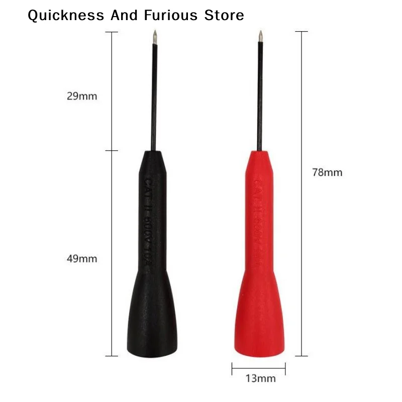 【TO】2mm Test Lead Extension Cover Non Destructive Multimeter Probe Testing Needle For Test Lead Stainless Steel Pin