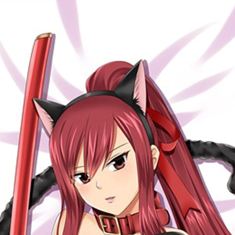 Dakimakura Anime Pillow Case Erza Scarlet Double-sided Print Of Life-size Body Pillowcase Gifts
