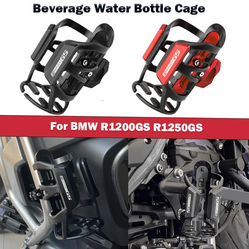 For BMW R1200GS R1250GS Motorbike Drink Cup Holder Beverage Water Bottle Cage Mount Stand Accessories R1250 R1200 R 1250 1200 GS