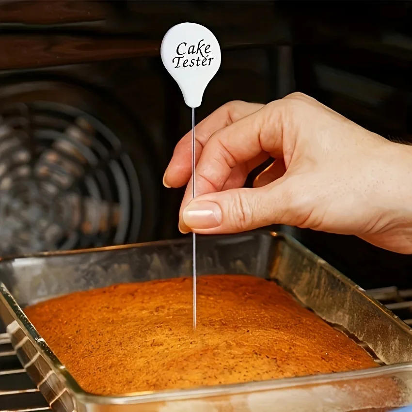 Aguja de prueba de pasteles, herramienta para pastel de gasa DIY, mango alargado resistente al calor, palo de prueba de pan antiescaldado, utensilio de cocina