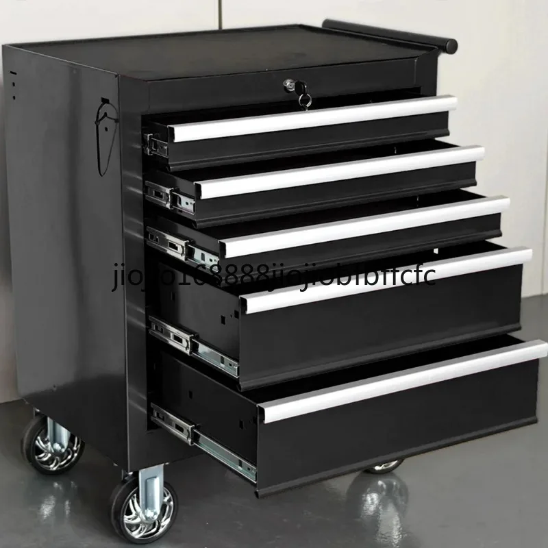 Suitable for 5 Drawer Metal Tool Cabinet  Rolling Tool Storage Trolley Workshop Wheeled Steel Tool Cabinet