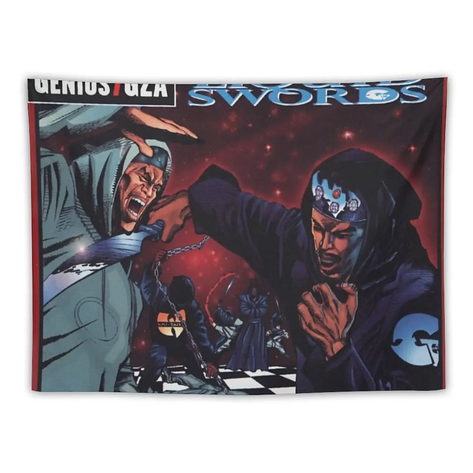 Liquid Sword GZA Tapestry Japanese Room Decor Wall Coverings Aesthetic Room Decor Tapestry