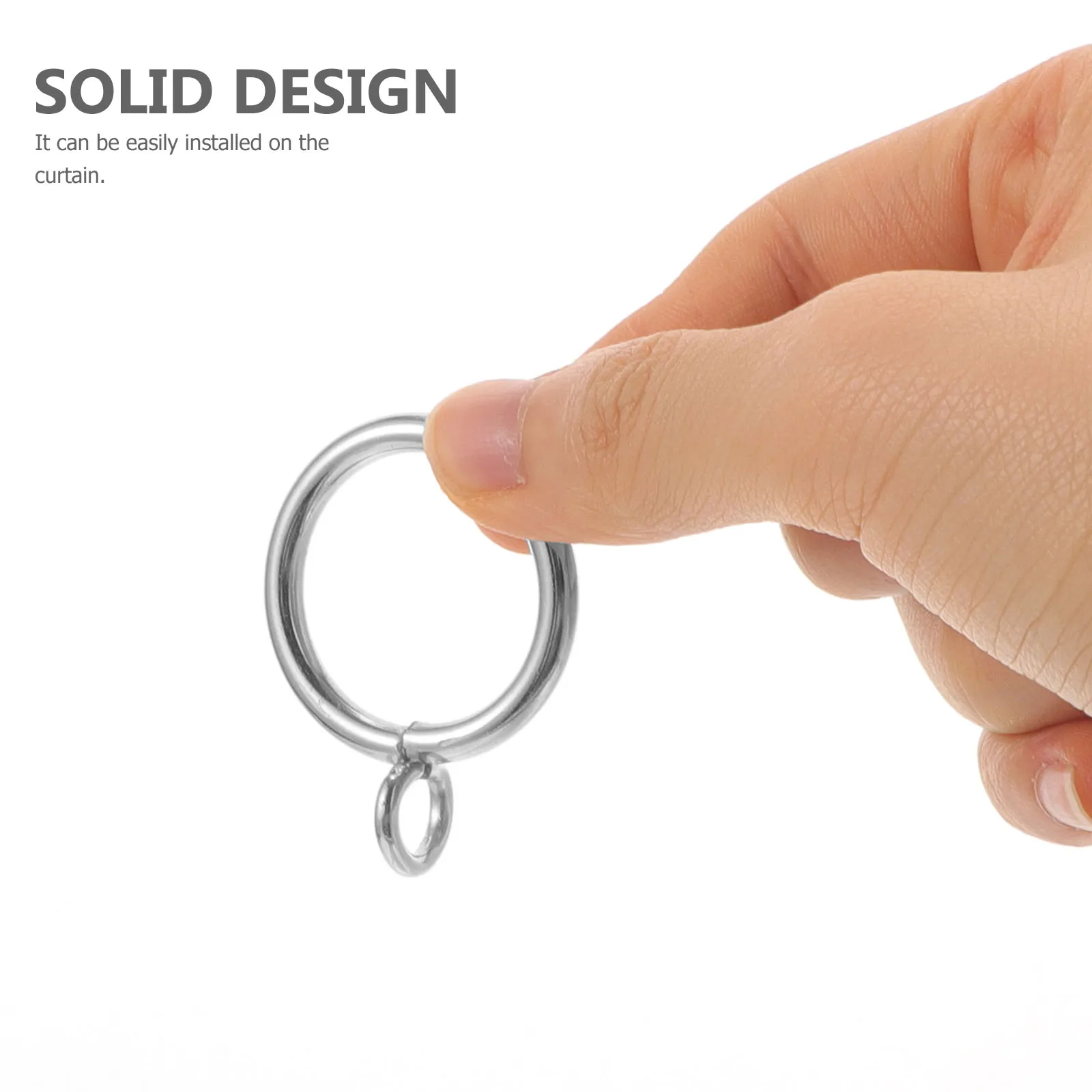 

10 Pcs Curtain Hooks Thickened Metal Rings for Shower Rod Curtain Rod Rings Durable Smooth Fits Various Curtains