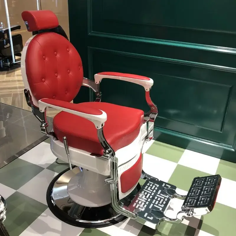 Vintage Barber Chairs Man Hairdressing Chair Ergonomic Swivel Hydraulic Saloon Aesthetic Owl Spa Pedicure Cover Leather Electric