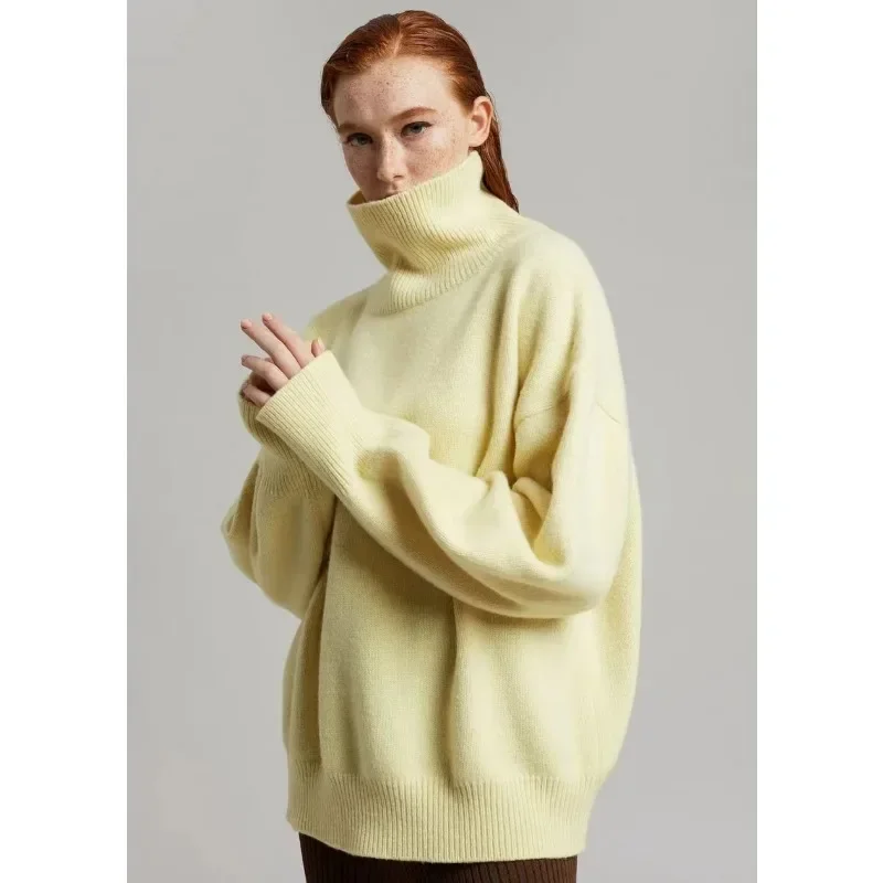 FKS@ LUXURY Pullovers 2024 Autumn/Winter Kendou Same Style Sweater High Neck Slim and Lazy Sweater Small Top