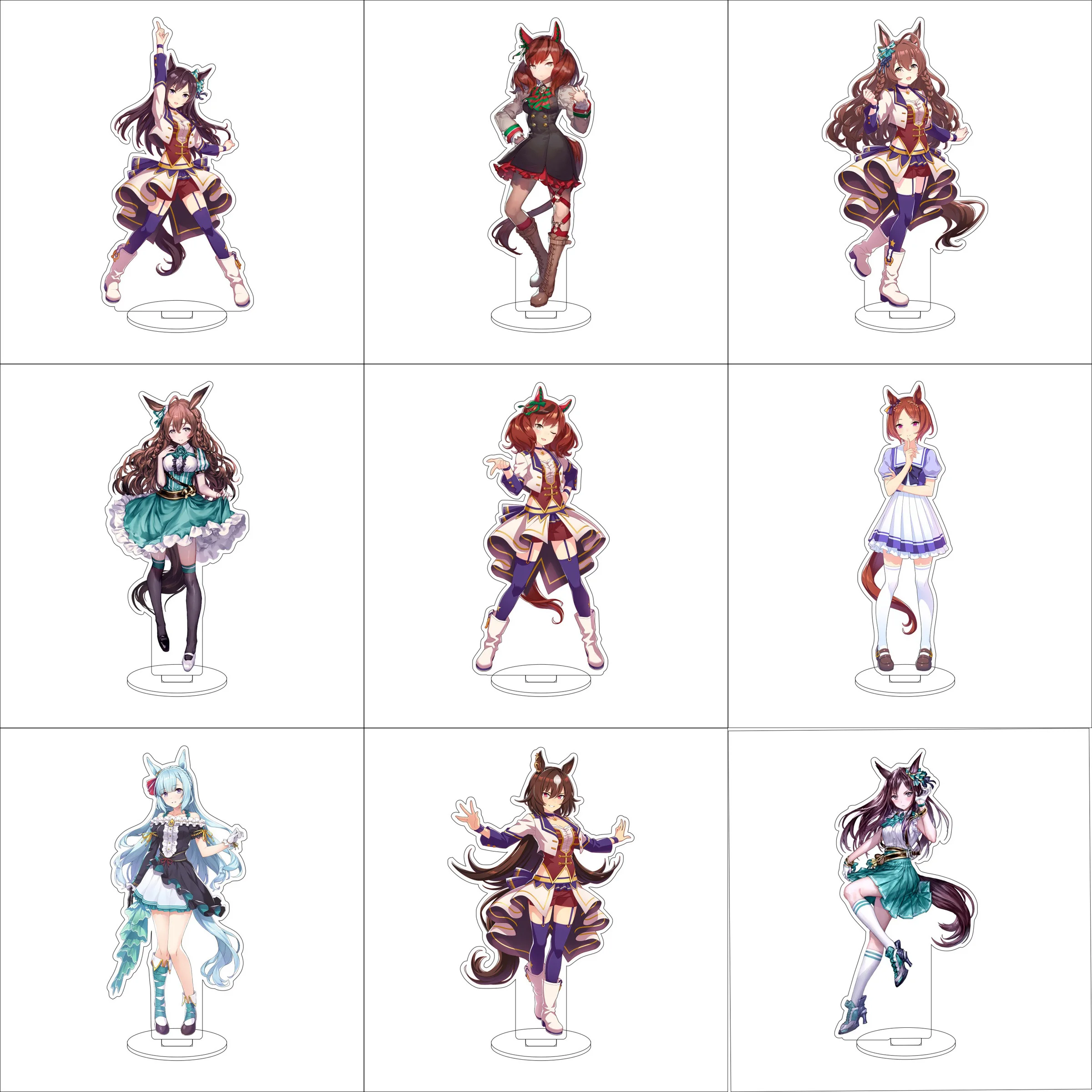 Anime Pretty Derby Cosplay Acrylic Stand Ornaments Duramente Akikawa Yayoi Special Week Figure Stand Gifts
