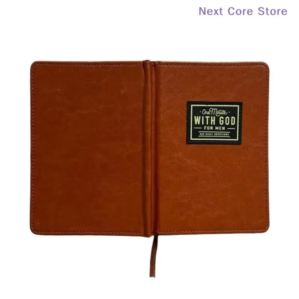A5 Brown PU Leather Cover Notebook, Minimalist Daily Writing Journal for Work, Thick Lined Pages Diary Notebook with Ribbon Bookmark