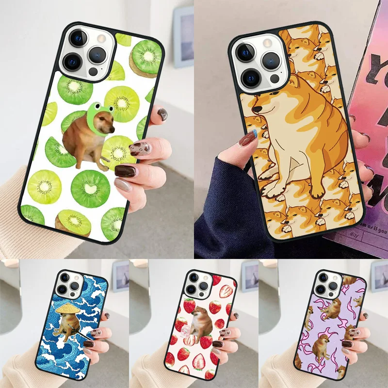 Cheems Doge Phone Case For iPhone 14 15 16 13 12 Mini Max Cover For Apple iPhone 11 Pro Max 6 8 7 Plus SE2020 Coque