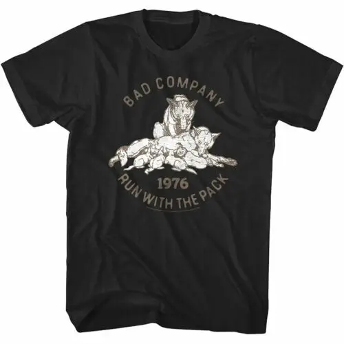 Camiseta Masculina Bad Company Run, Camiseta Rock Rock Rock, Wolf Mother Rock, 1970