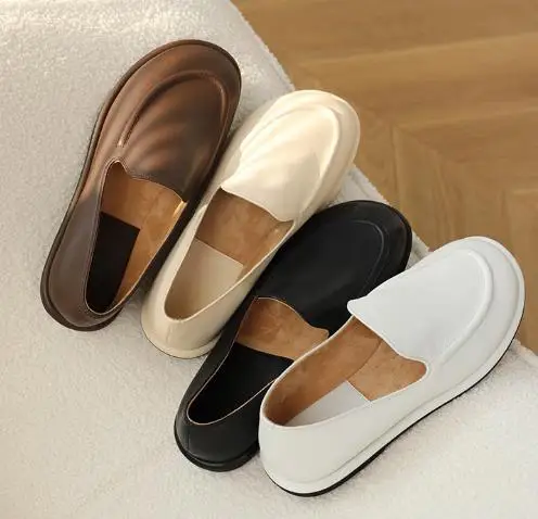 Flat Shoes Female Rubber Sewing PU Flat Shoes Female Rubber PU