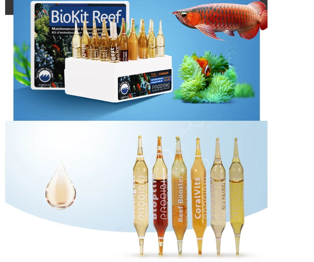 Imagem -03 - Prodibio-kit de Manutenção Reef para Aquários Reef Biodigest Bioptim Reef Booster Iodi Mais e Stronti Mais em Original