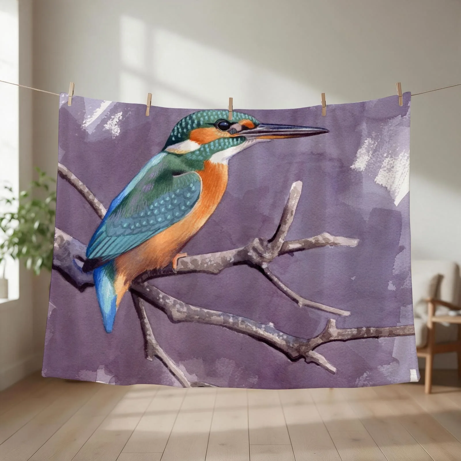 Common Kingfisher Throw Blanket Bed Fashionable Blankets For Sofas Loose Beautifuls Blankets
