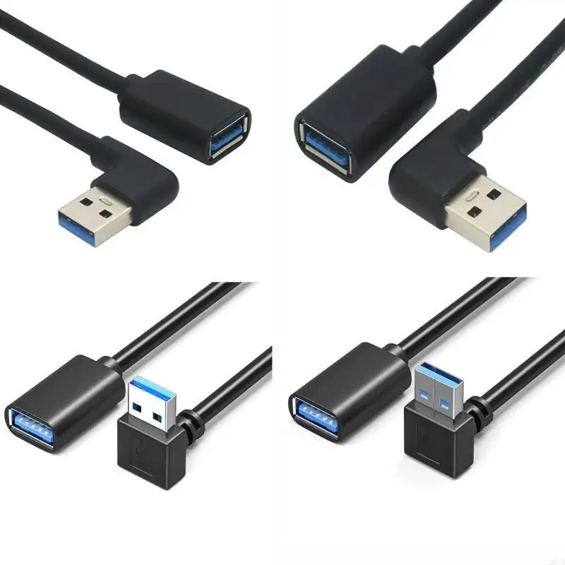 20cb 90 درجة USB3.0 سلك التمديد l على شكل ذكر إلى أنثى توصيل الحبل USB للمساحات الضيقة والأجهزة المثبتة على الحائط
