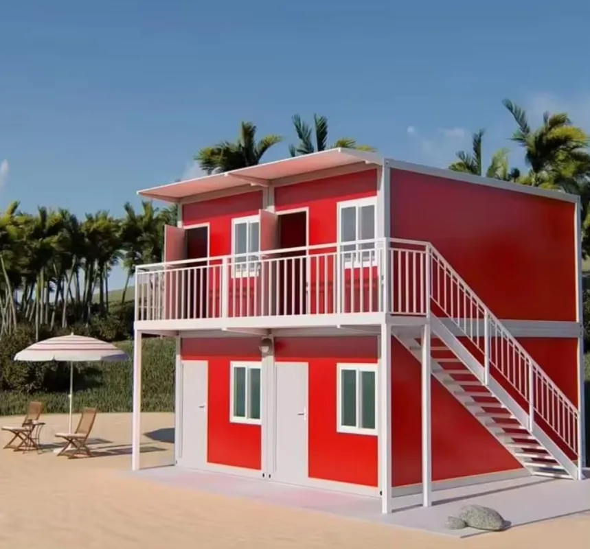 Travel Friendly Foldable Portable House Fold Flat Package Small Volume Convenient Transportation Prefab Container CabinDormitory