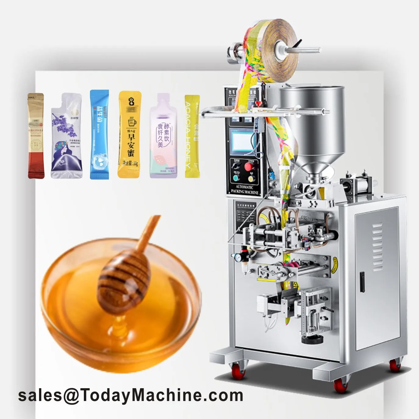Zakjes-verticale-vorm-vul-seal-machine voor het verpakken van kruiden, specerijen, koffie, melk en theepoeder