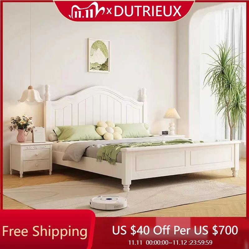 

Nordic Minimalist Bed Aesthetics Modern Double Organizer Light Luxury Bed Full Body Designer Quality Cama De Casal Furniture