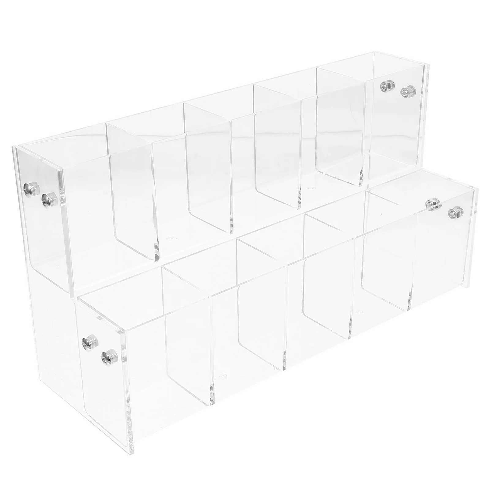 

Desk Pen Organizer Clear Acrylic Holder for Markers Pencils Stationery Display Storage Color Sorting Function Modern Transparent