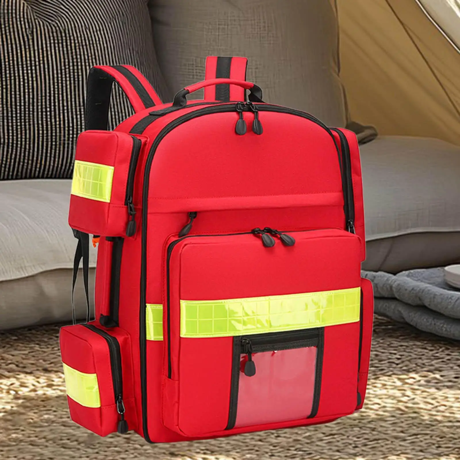 First Aid Backpack Empty First Aid Kit Rucksack for Sports Camping Gym