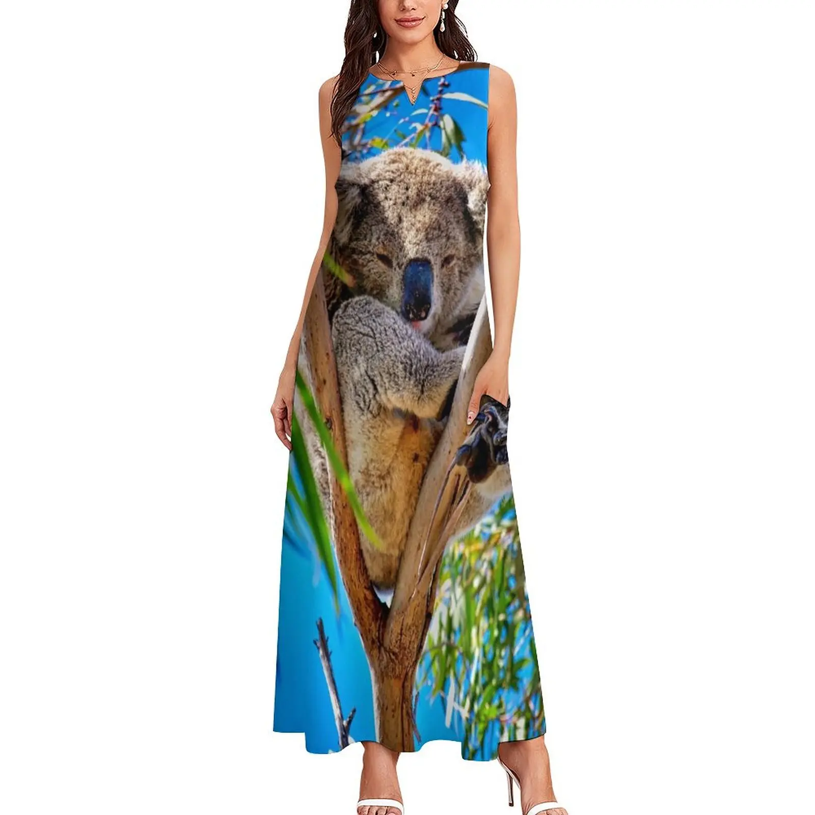 Lovely Australian Koala Bear Long Dress fairy dress elegant women's sets Dress for girls