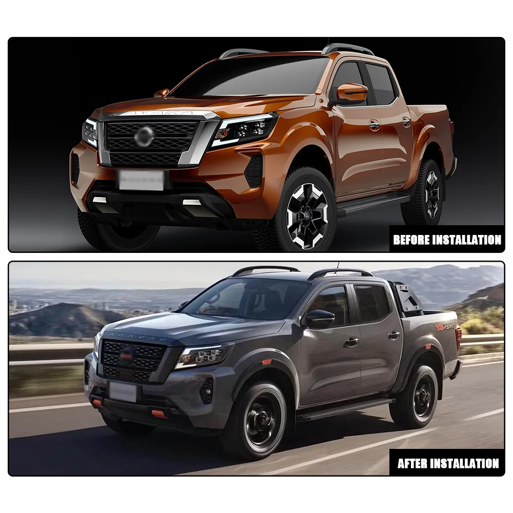 Front Bumper Fog Lamp Upgrade Kit FOR Nissan Navara Frontier Np300 2021-2024 Version Additional Foglight Set Switch + Wiring - view 3