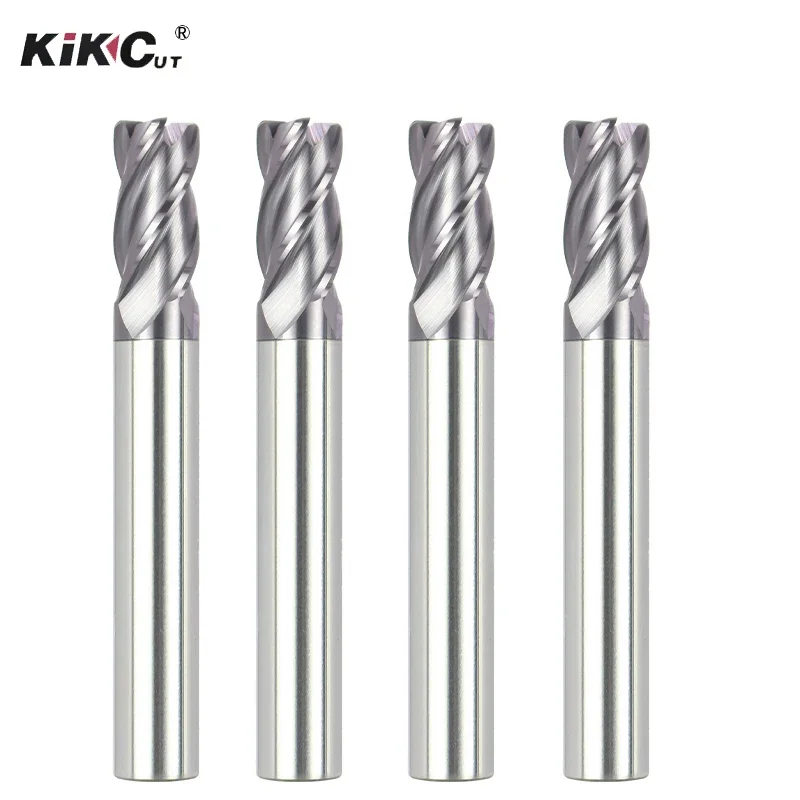 Hot Selling Carbide Tungsten Steel Corner Radius End Mills CNC Machine Tool 58 Degree Black 4 Flute Milling Cutter