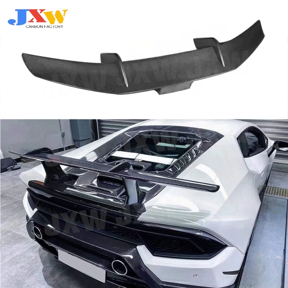 

Carbon Fiber Rear Trunk Duck Spoiler Wing For Lamborghini Huracan LP580 LP610 Forged Carbon Rear Spoiler Boot Wings