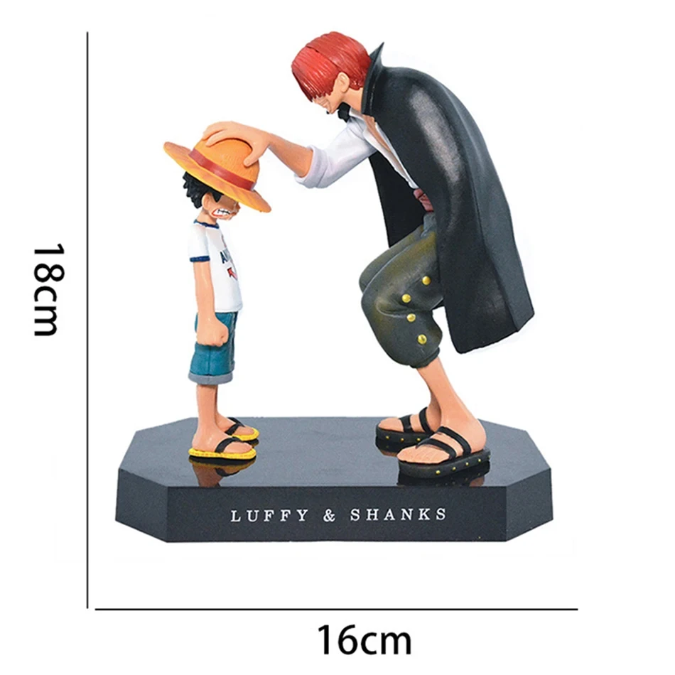 18cm One Piece Anime Figure Four Emperors Shanks Straw Hat Luffy Action Figure One Piece Sabo Ace Sanji Roronoa Zoro Figurine images - 6