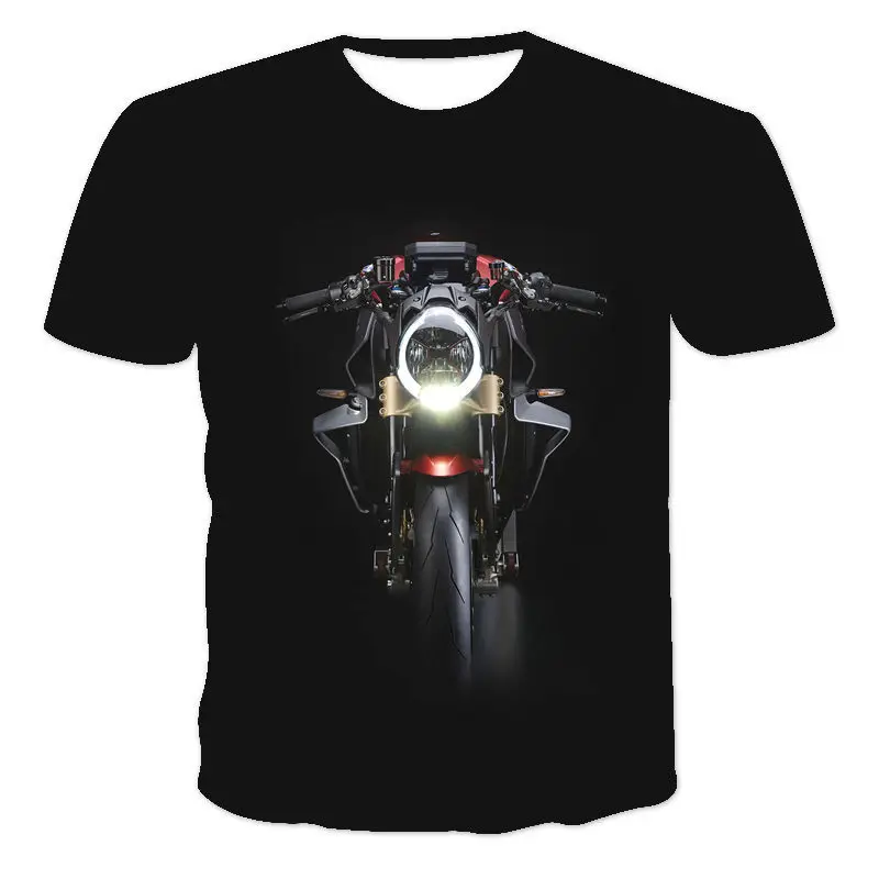 Latest Summer Motorcycle T-Shirt Men\'S 3D Cool Popular Series Printed Pattern Fashion Short-Sleeved Sports T-Shirt Men Clothing