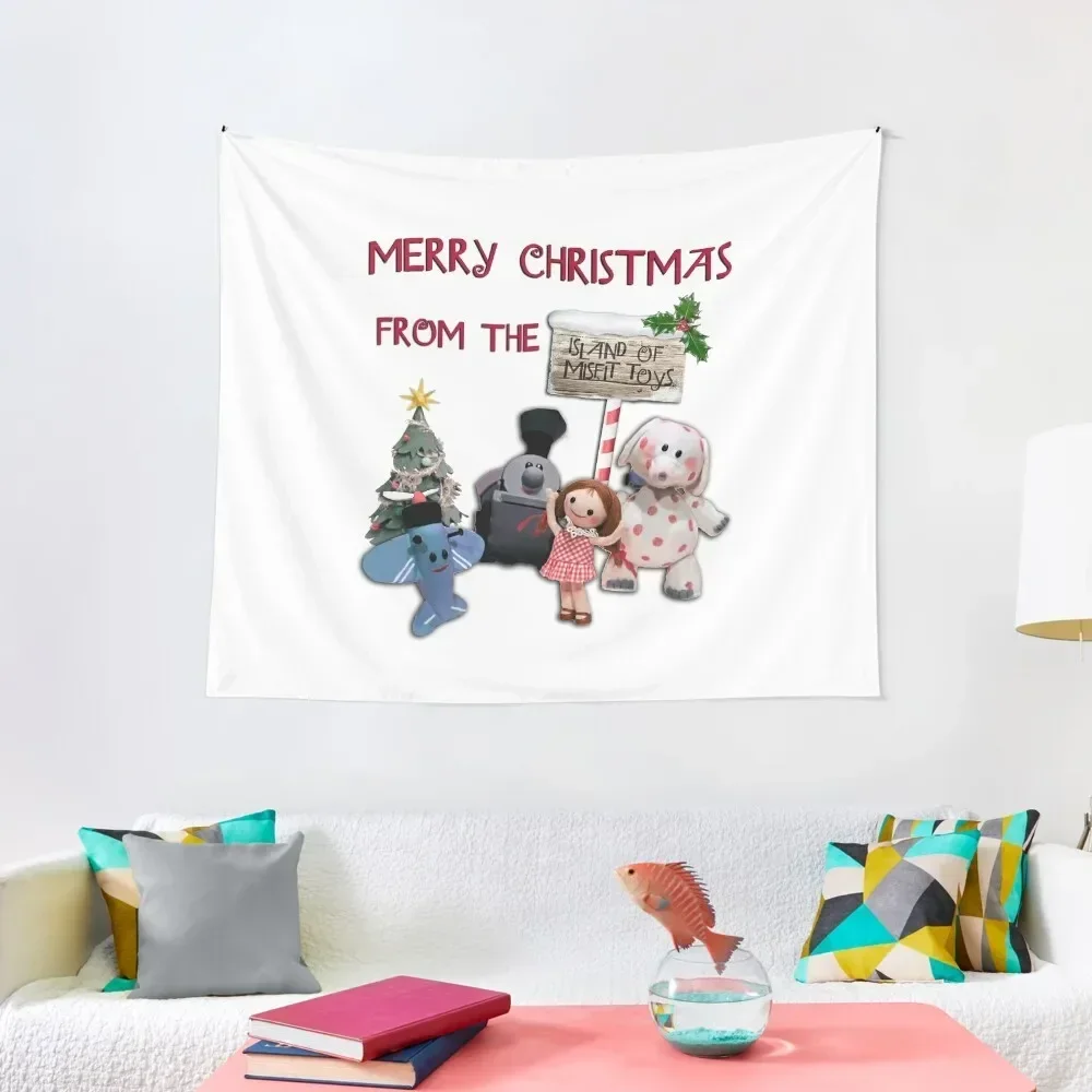 

Merry Christmas from the Island of Misfit Toys Tapestry Decor For Room Decorative Wall Murals Decoration Home Tapestry