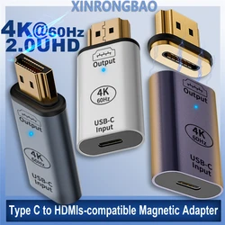 HDTV USB Type C to UHDMI-compatible Magnetic Adapter USB-C To HDTV2 Converter 4K@60Hz For Type C computer Split screen expansion