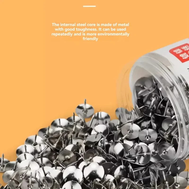 

Small Cylindrical Thumbtacks Press Nail Large Drawing Metal Drawing Set Nickel-plated Tut T I Nail Head Nail Creative Photo