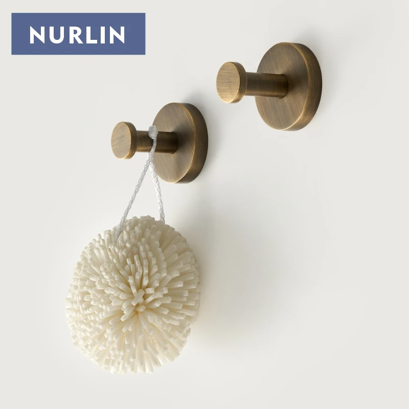 NURLIN Brass Knurled Antique Bronze Bathroom Hardware Towel Rack Toilet Paper Holder Wall Hook