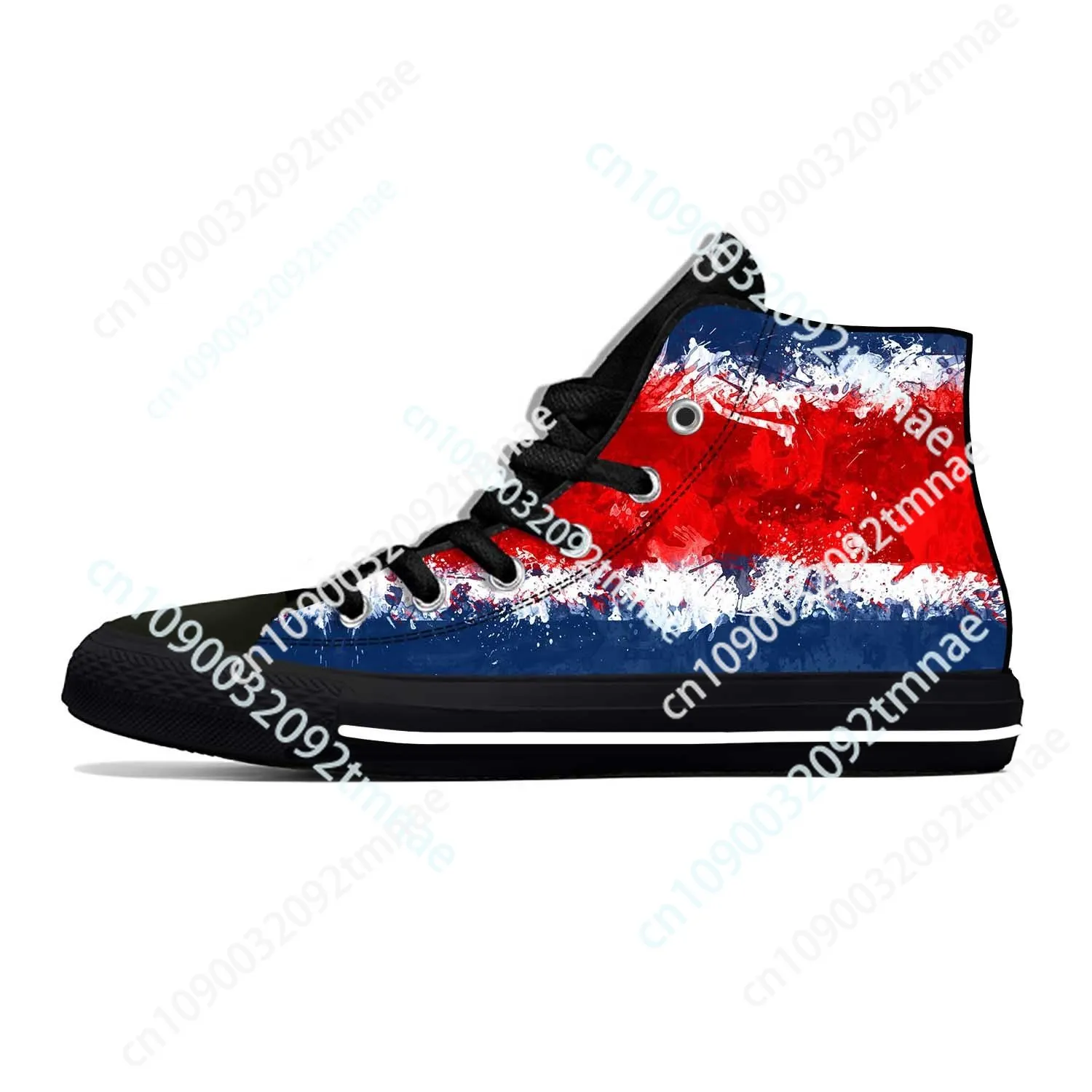 

Hot Costa Rica Rican Flag Patriotic Pride Fashion Casual Cloth Shoes High Top Comfortable Breathable Custom Men Women Sneakers