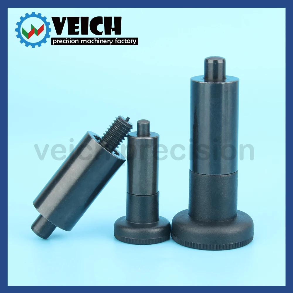 Vcn229 Zonder/Met Plastic Knop Koolstofstalen Lichaam Roestvrijstalen Veerbelaste Index Plunjers M12/14/18Mm Rechte Lokatie Pin