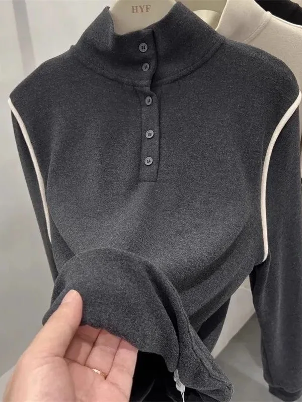 

Женский трикотажный свитер с длинным рукавом и высоким воротником, повседневный, удобный, дышащий, облегающий, модный дизайн, осенне-зимний топ