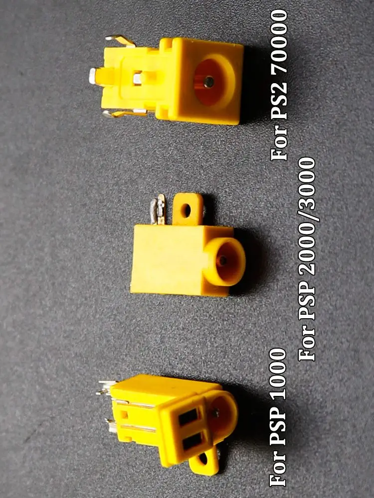 YUXI – prise de charge pour PS2 70000, 2 pièces, Port de chargeur, connecteur d'alimentation pour PSP1000 2000 3000, réparation de Console