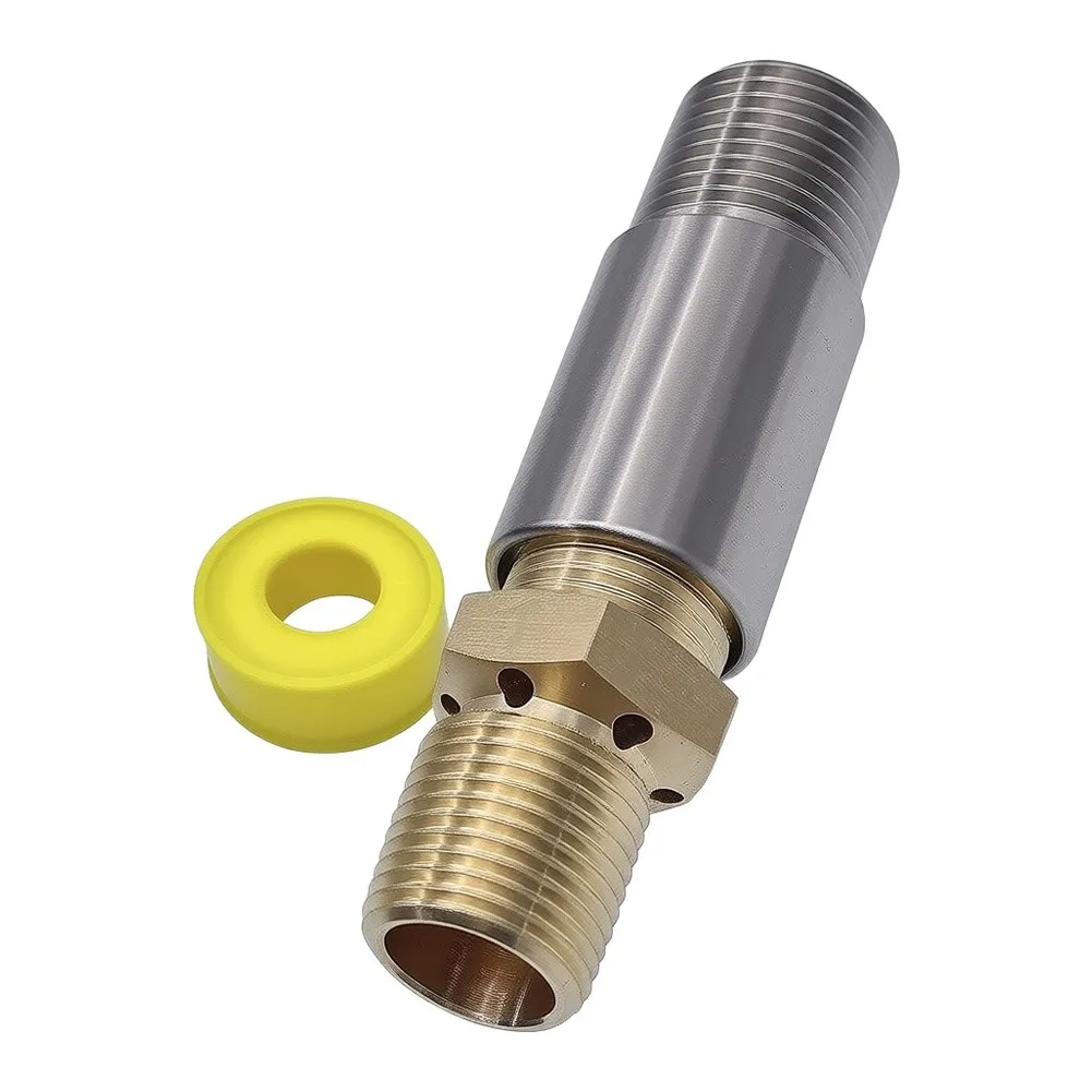 Brass 1/2 NPT Air Mixing Chamber for Propane Fuel Delivery in Outdoor Fire Tables and Gas Firepit Installations