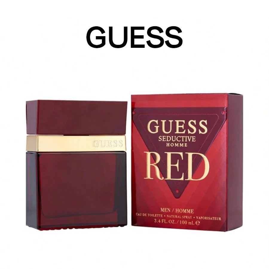 Guess Seductive Homme Redmen Eau De Toilette Spray 100ml Amber Vanilla Scent Men's Perfume Original Authentic Product Long-Lasting Fragrance