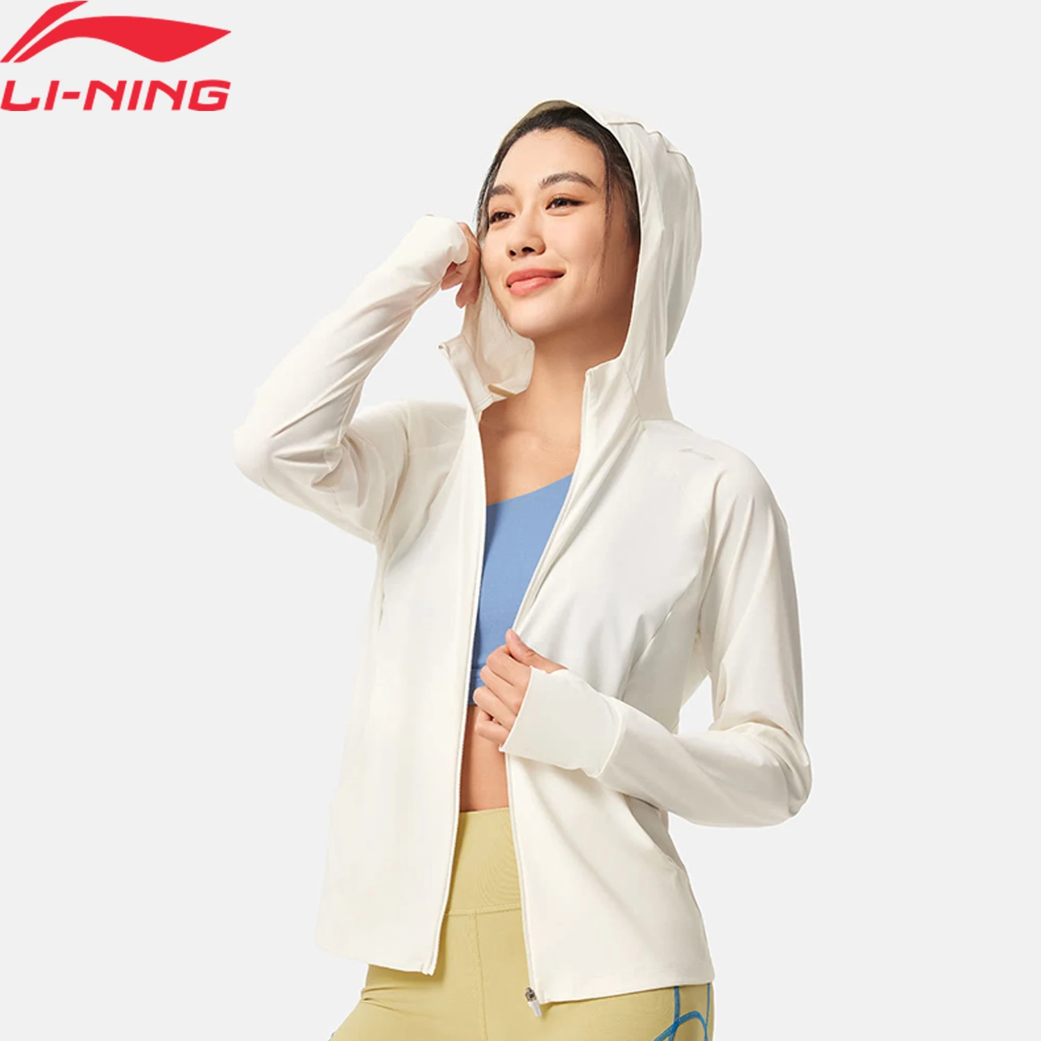 Li-Ning Women's Fitness Knit Windbreaker AT DRY FREEZE 86%Polyamide 14%Elastane Breathable LiNing Sports Coat AFDV286