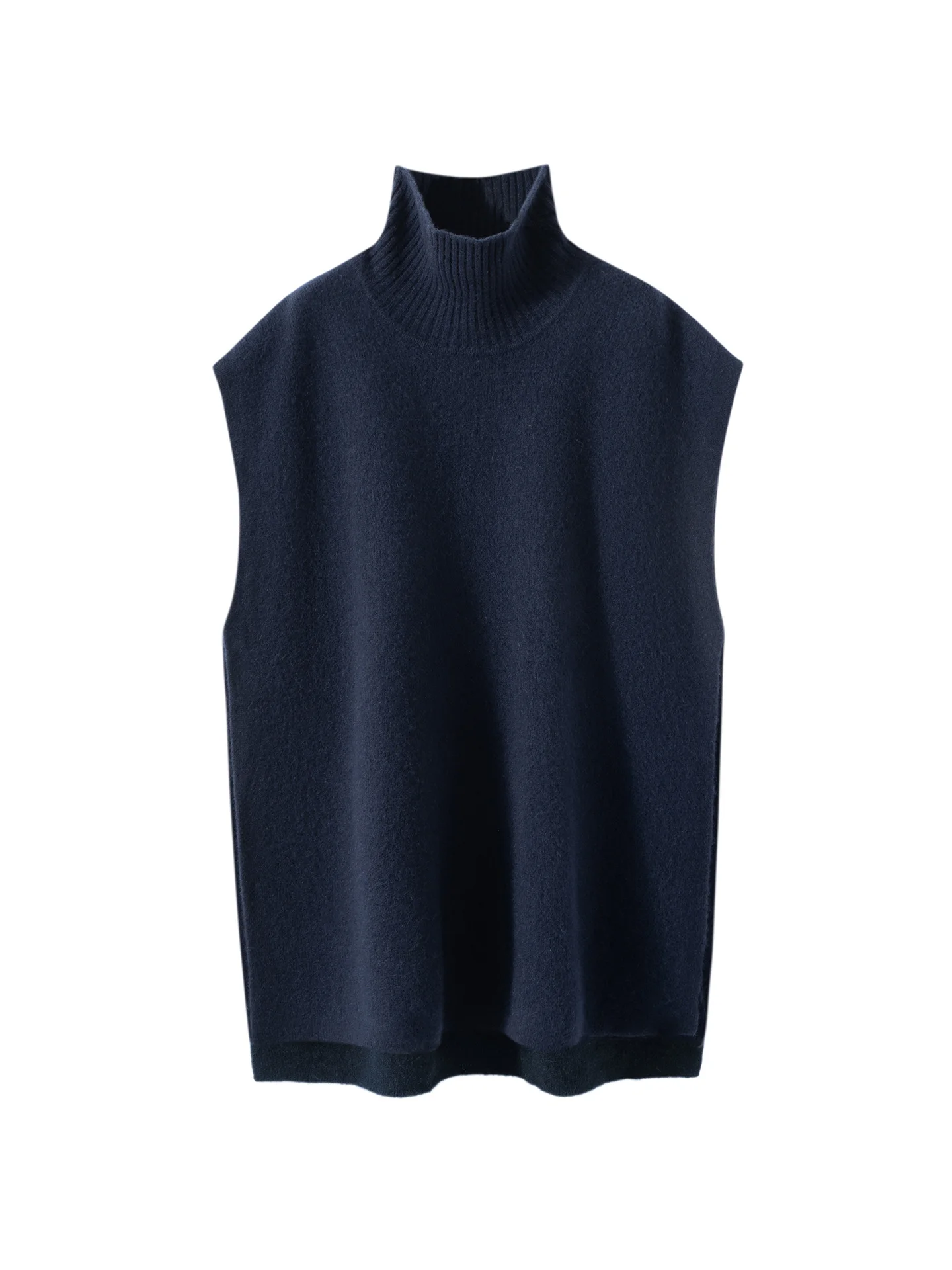 

New Fashion Autumn Winter Woman Sweater Vest Luxury 100% Cashmere Knitwear Turtle Loose Pullover Lady Blouse Thick Clothing Tops