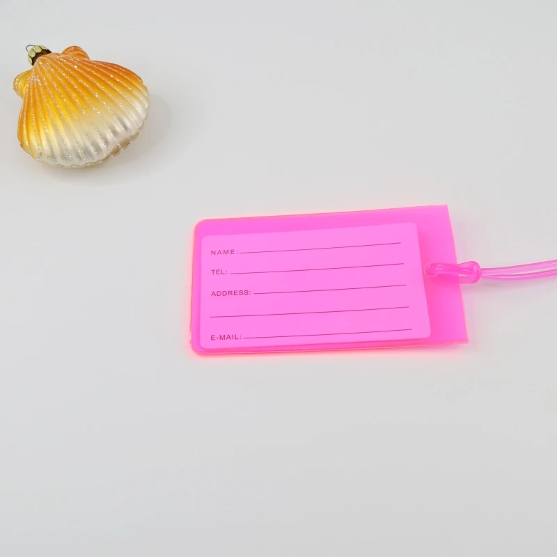 10PCS Weiche Pvc Reise Gepäck Tag Flugzeug Farbe Silikon Großhandel Koffer Label Zubehör Tasche Name Air Tag Karte Hülse – Detail 8